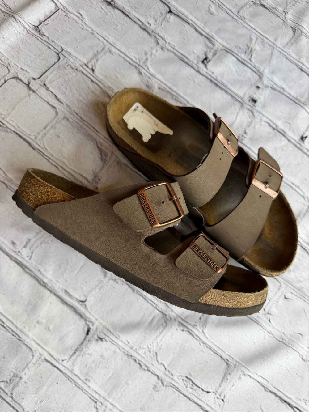 Birkenstock Brown Two Strap Arizona Slipper Sandals Size 40 Hippie Granola